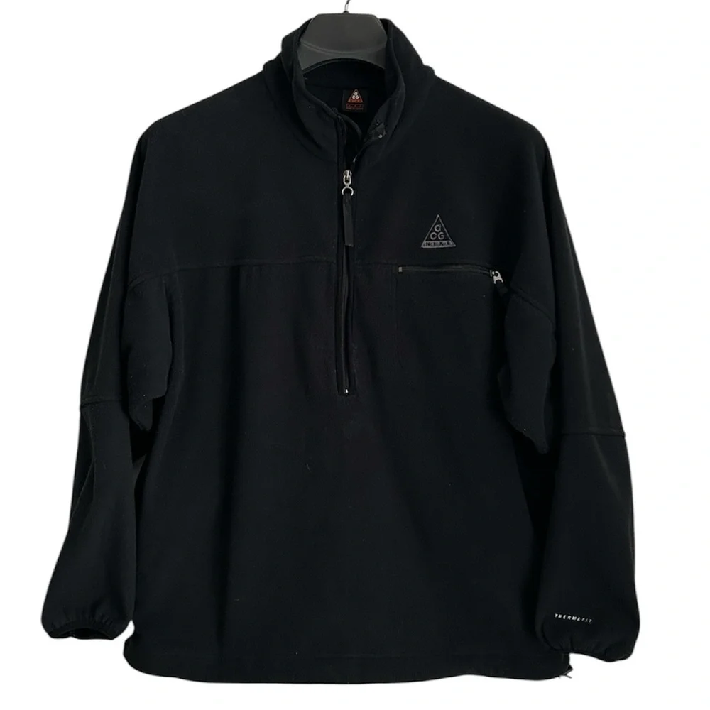 Nike ACG Thermafit‎ Black Half-Zip Jacket. Vintage. Size Large.